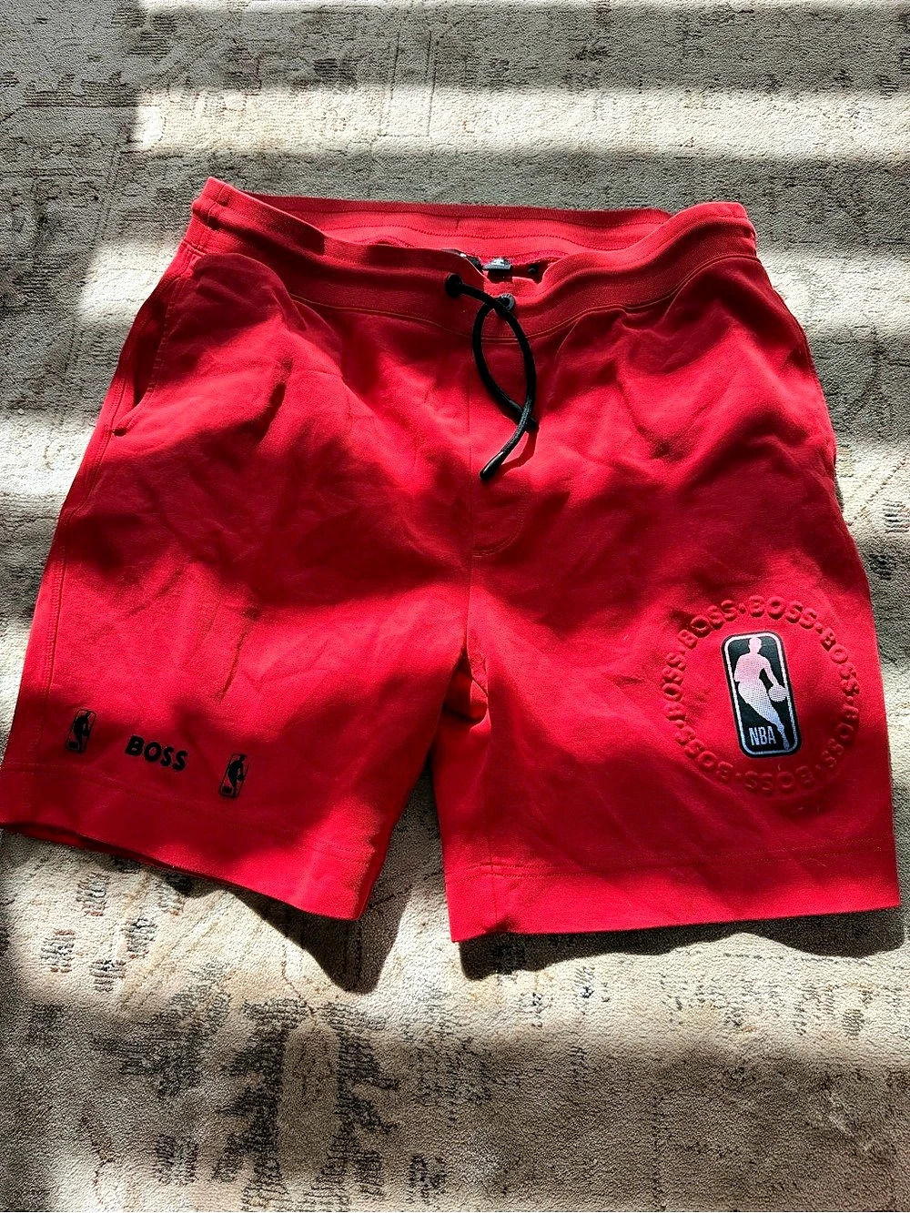 BOSS x NBA Cotton-Blend Shorts Athletic Shorts Red Medium